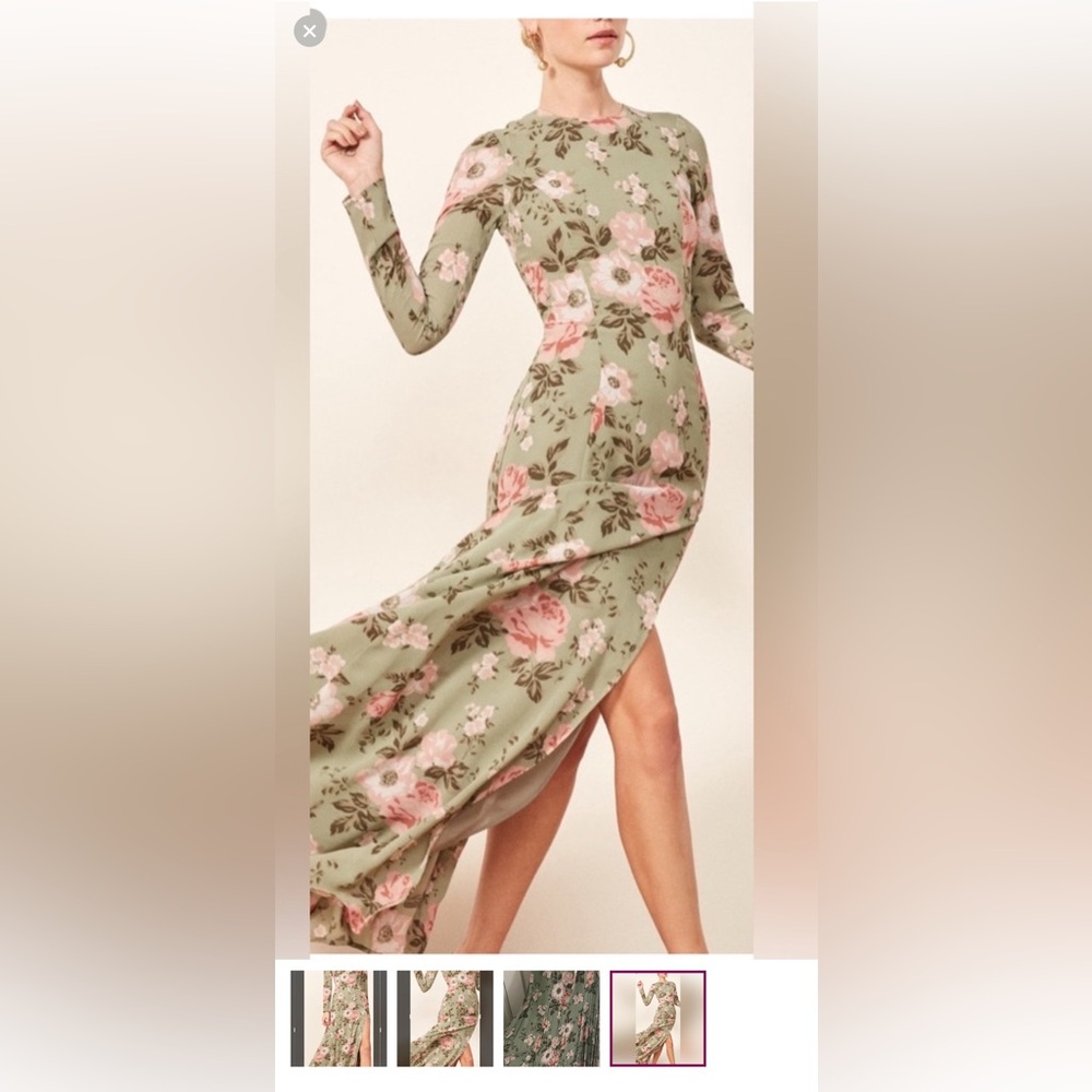 Reformation CARMEL dress in (Athena) color